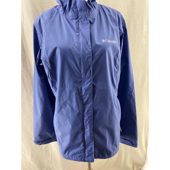 Columbia Omni-Tech Purple Hooded Wind/Rain Jacket - Picture 2 of 12